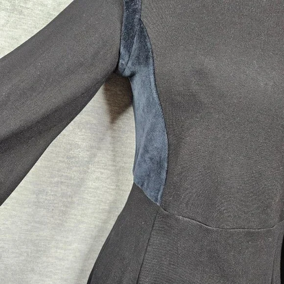 Reiss Juniors Women’s Lulu Velvet Panel Ponte Sheath Long Sleeve Dress Size 2 - Picture 3 of 10